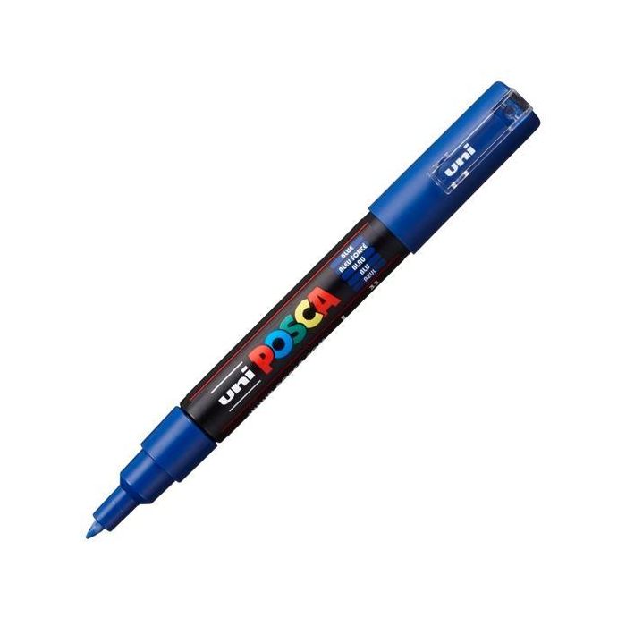 Posca Marcador Pc-1M No Permanente Punta Fina 0.7-1 mm Azul