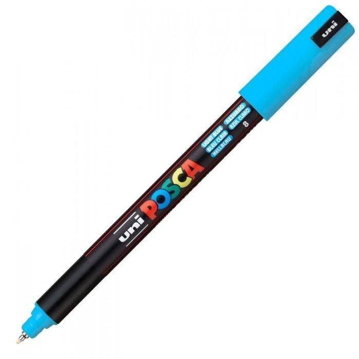 Posca Marcador Pc-1Mr No Permanente Punta Extrafina 0.7 mm Azul Claro