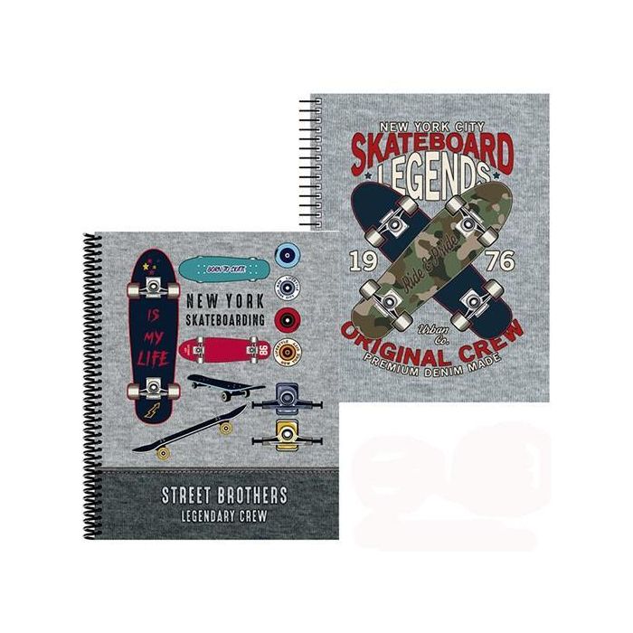 Senfort Carpeta Con 30 Fundas Espiral Skateboard Surtido