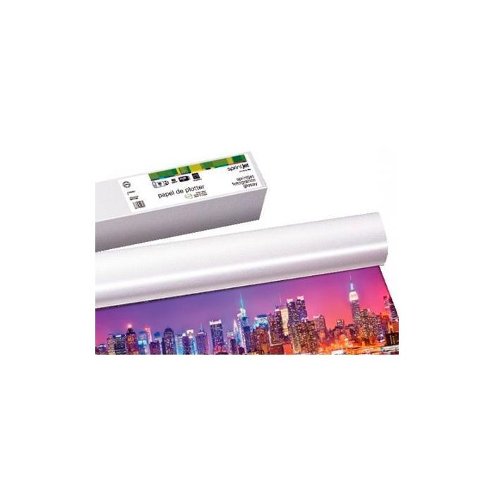 Fabrisa Rollo De Papel Para Plotter 42" 1067x50 mm X 30M 180 gr Blanco Glossy Fotográfico Brillo