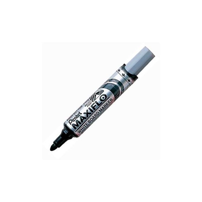 Pentel Marcador Pizarra Blanca Maxiflo Mwl-5M Punta Gruesa Negro Caja 12 Ud