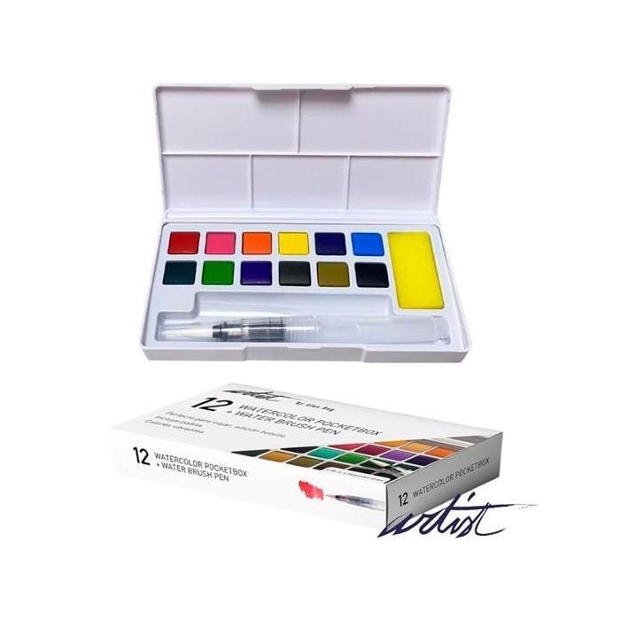 Roymart Acuarelas Professional Pocketbox Artist Estuche De 12 C-Surtidos