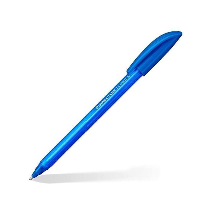 Staedtler Bolígrafo Ball 4320 M 1,0 mm Triangular Azul Caja 10 Ud