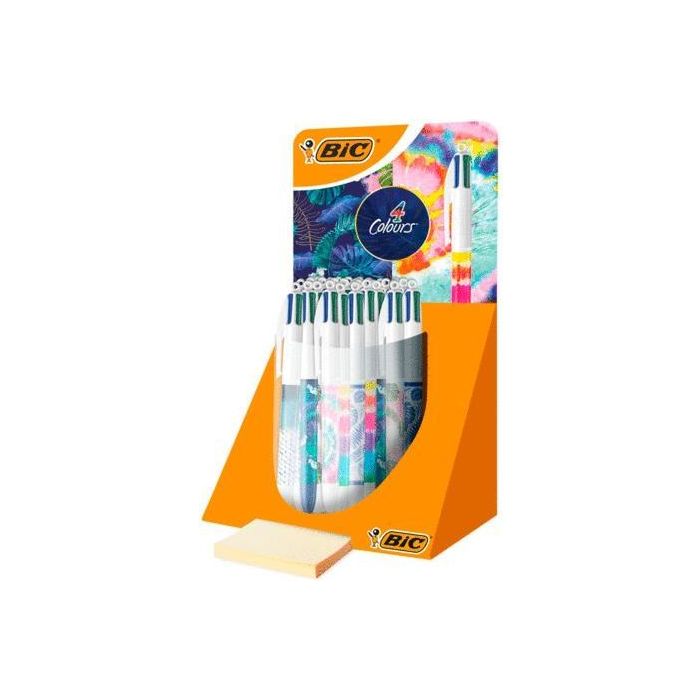 Bic Bolígrafo 4 Colores Decors Cuerpo Blanco-Multicolor Surtidos Expositor 30 Ud