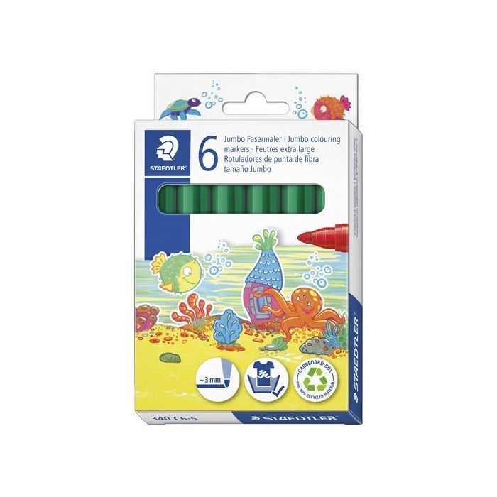 Staedtler Rotulador Noris Club Grueso Verde Estuche 6 Ud