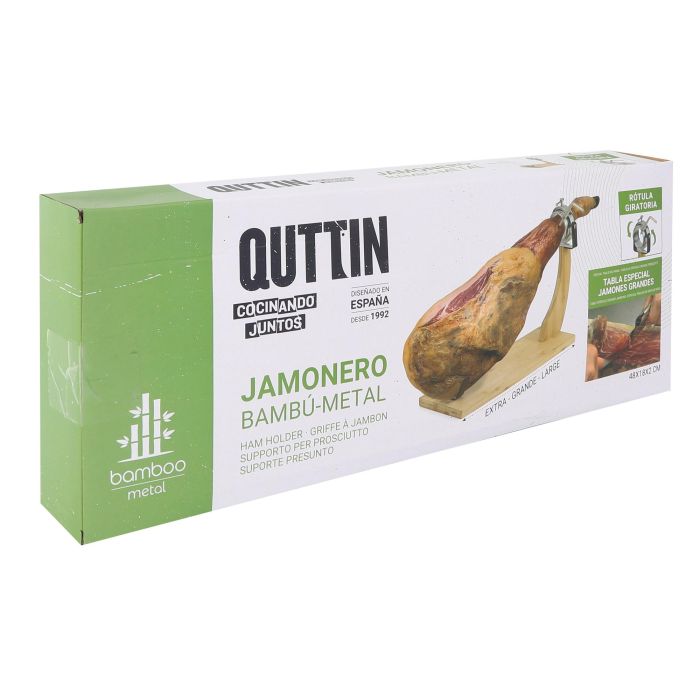 Jamonero de Bambú con Rótula Giratoria Quttin (3 Unidades) 2 Jamonero de Bambú con Rótula Giratoria Quttin (3 Unidades) 2