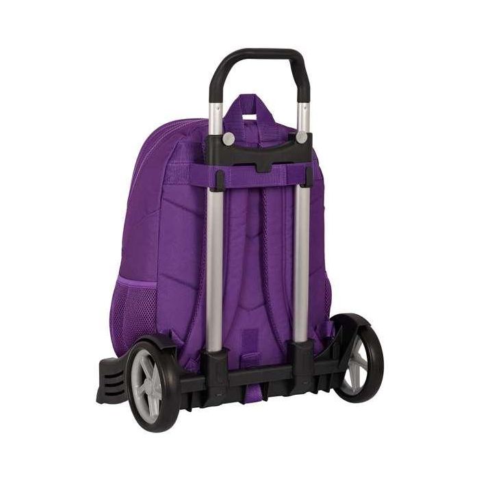 Mochila Escolar con Ruedas Real Valladolid C.F. Morado 32 x 44 x 16 cm 1