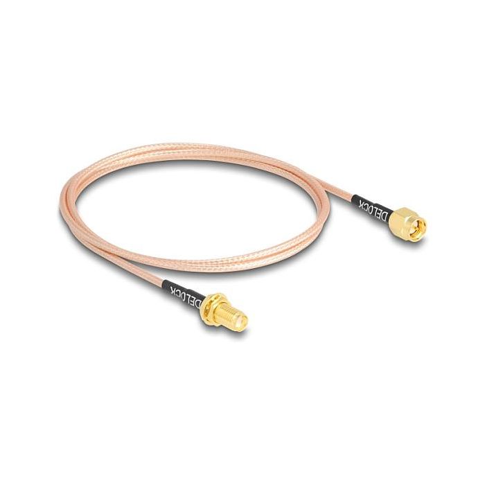 DeLOCK Cable Antena SMA Macho a SMA Macho RG-316 75cm (0.75m) 50Ω, RG-316/U, para Frecuencias hasta 1.8 GHz 0 DeLOCK Cable Antena SMA Macho a SMA Macho RG-316 75cm (0.75m) 50Ω, RG-316/U, para Frecuencias hasta 1.8 GHz 0