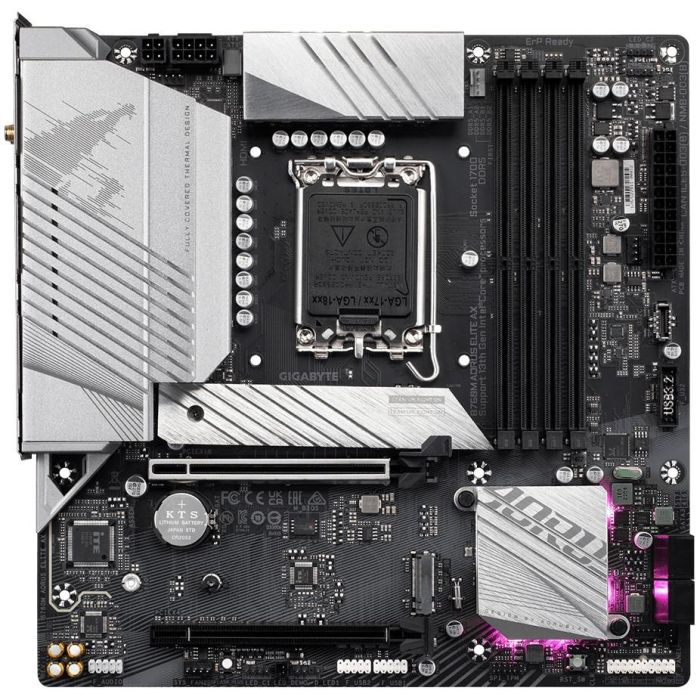 Gigabyte B760M AORUS ELITE AX Placa Base LGA 1700 DDR5 7800MHz Wi-Fi 6E 2.5GbE LAN Micro-ATX para Intel 14ª Gen 2 Gigabyte B760M AORUS ELITE AX Placa Base LGA 1700 DDR5 7800MHz Wi-Fi 6E 2.5GbE LAN Micro-ATX para Intel 14ª Gen 2