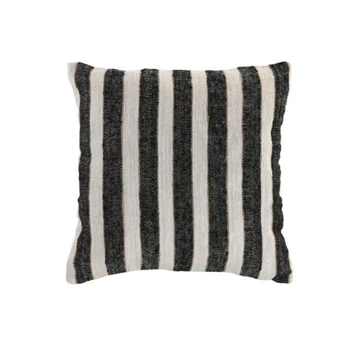 DKD Home Decor Cojín Tradicional 45 x 45 cm Blanco y Negro Algodón y Viscosa (2 Unidades)