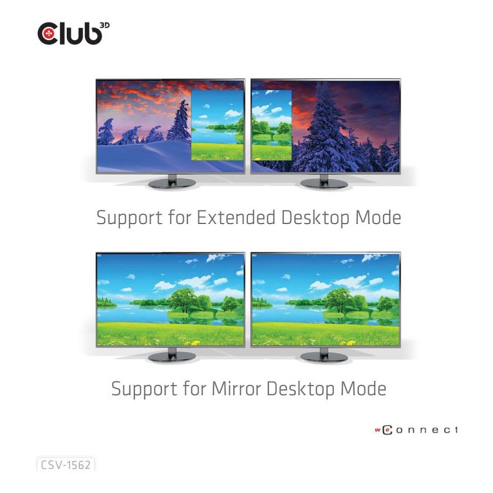 Club3D CSV-1562 Docking Station USB-C a 6xUSB3/2xDP/HDMI/LAN/Audio 4K Charging 4