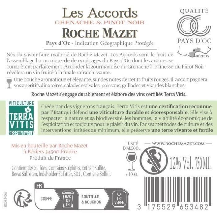 Acuerdos de Roche Mazet Garnacha & Pinot Noir 2019 Pays d'Oc - vino rosado Languedoc 3