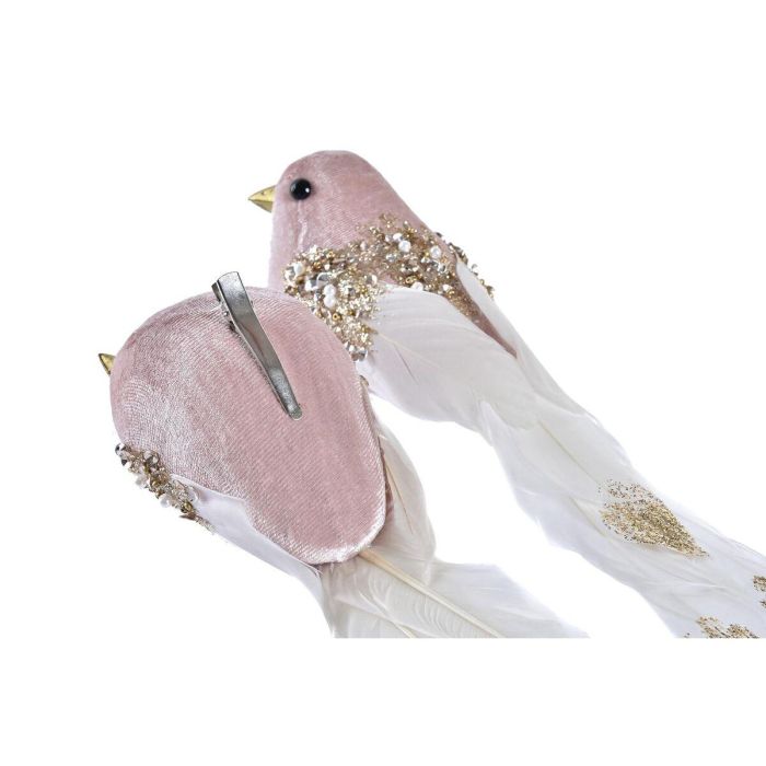 Figura Navidad Alpina DKD Home Decor Rosa Blanco 7 x 8 x 22 cm (2 Unidades) 2 Figura Navidad Alpina DKD Home Decor Rosa Blanco 7 x 8 x 22 cm (2 Unidades) 2