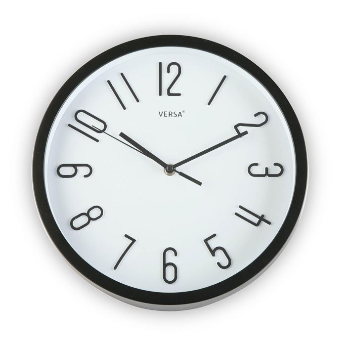 Reloj De Pared Negro Dia 30Cm Versa (2 Unidades) Reloj De Pared Negro Dia 30Cm Versa (2 Unidades)