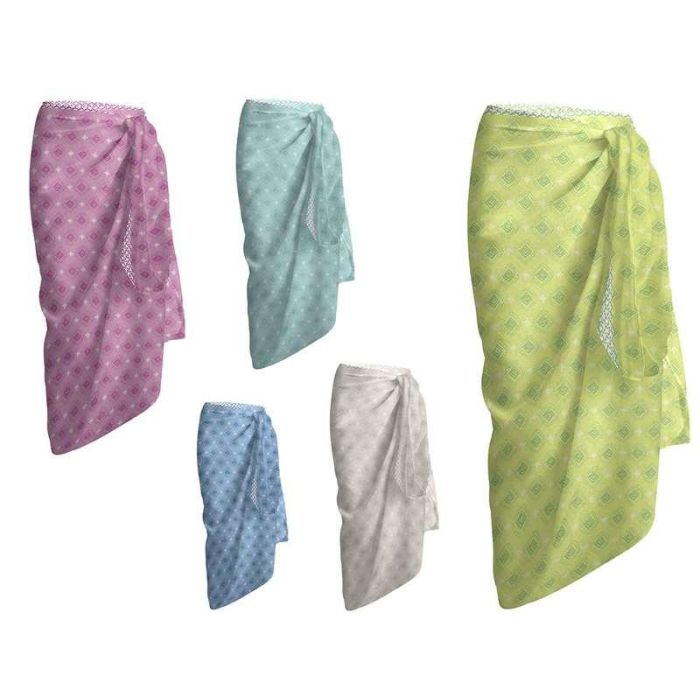 Pareo voile 100% algodón estampado remann 100x180 cm - modelos surtidos 1 Pareo voile 100% algodón estampado remann 100x180 cm - modelos surtidos 1