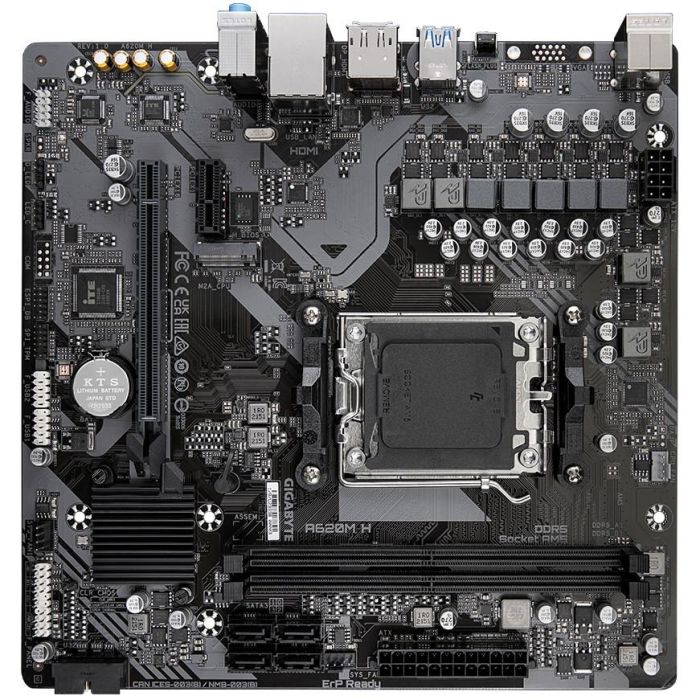 Gigabyte Placa base AM5 A620M H - Chipset AMD A620, Zócalo AM5, Soporta CPUs AMD Ryzen 8000 y 7000, DDR5 3 Gigabyte Placa base AM5 A620M H - Chipset AMD A620, Zócalo AM5, Soporta CPUs AMD Ryzen 8000 y 7000, DDR5 3
