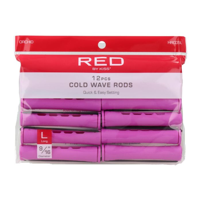 Red Kiss Cold Wave Rods 9/16" 12PC Color Orquidea Bigudi