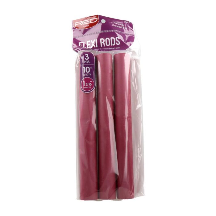 Red Kiss Flexi Rods 10" 1 3/16" 3 Piezas Pack Plum Rulos Flexibles