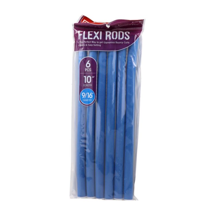 Red Kiss Flexi Rods 10" 9/16" 6 Piezas Pack Blue Rulos Flexibles