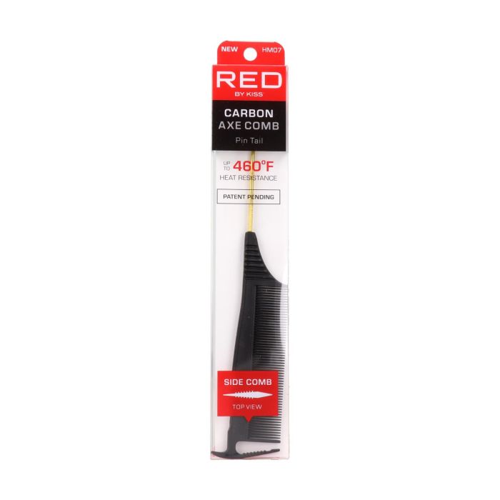 Red Kiss Carbon Axe Pin Tail Comb Peine