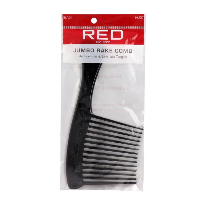 Red Kiss Jumbo Rake Comb Black Peine
