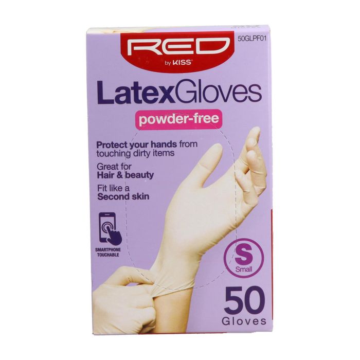 Red Kiss Powder Free Latex Gloves S 50 Piezas Guantes