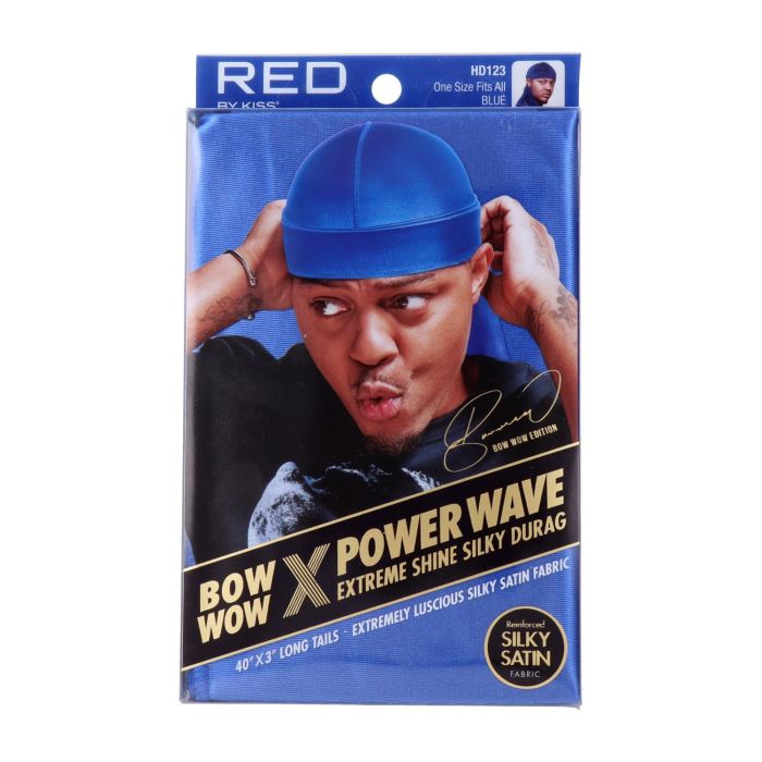 Red Kiss Power Wave Extreme Silky Durag Blue Capa De Cabello