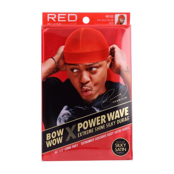 Red Kiss Power Wave Extreme Silky Durag Red Capa De Cabello