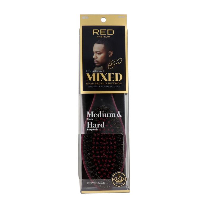 Red Kiss Rpm Medium Hard Mixed Wave Boar Brush Cepillo