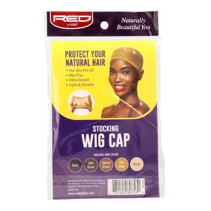 Red Kiss Stocking Wig Cap Dark Beige 5 Piezas Gorro De Cabeza