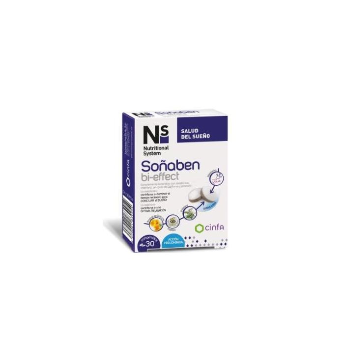 Ns Soñaben Bi-Effect Melatonina 1,85Mg 30 Comp Ns Soñaben Bi-Effect Melatonina 1,85Mg 30 Comp