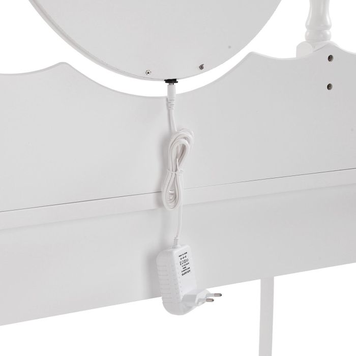 Tocador Blanco Con Taburete Y Luces Led Charm Versa 40X146CM 7 Tocador Blanco Con Taburete Y Luces Led Charm Versa 40X146CM 7