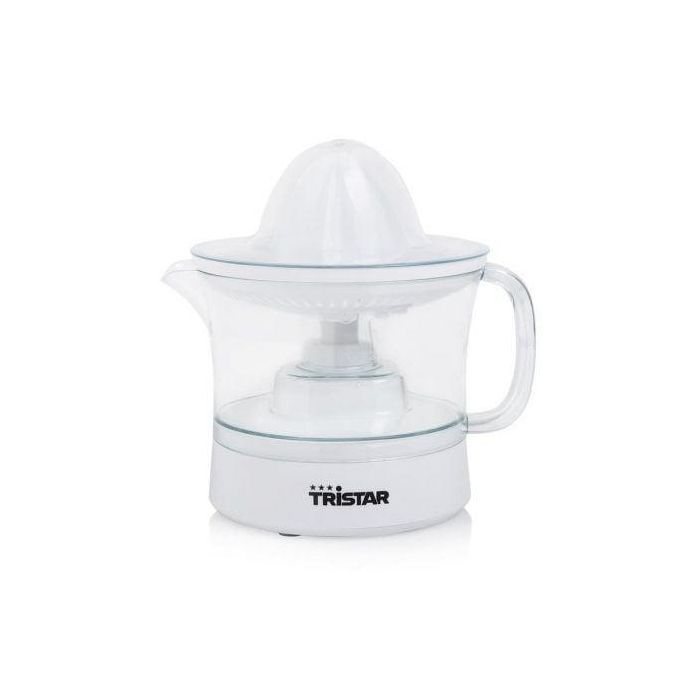 Tristar CP-3005 Exprimidor Eléctrico de Cítricos 25W, 0.5L con 2 Conos, Jarra Extraíble y Filtro de Pulpa, Piezas Aptas para Lavavajillas