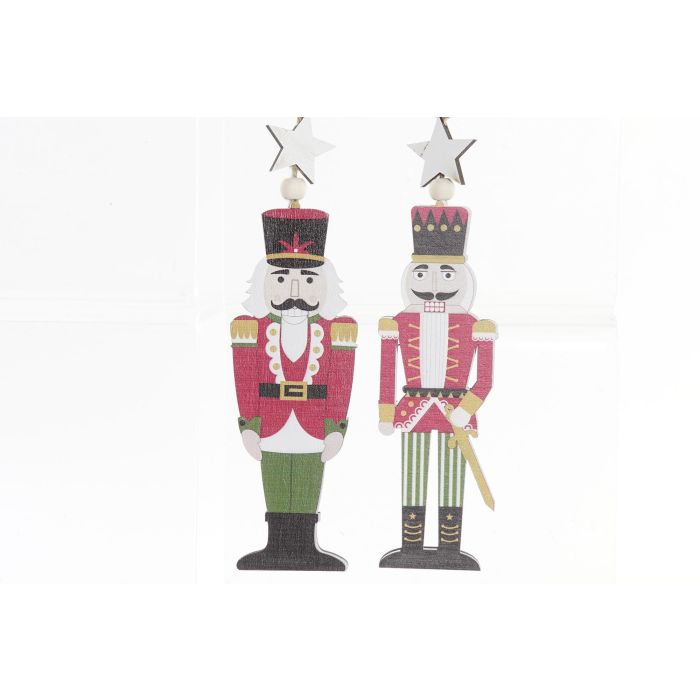 DKD Home Decor Decoración Colgante Navidad Cascanueces Set 12 Unidades Variado Rojo Negro Verde Blanco MDF 31 cm Alto 2 DKD Home Decor Decoración Colgante Navidad Cascanueces Set 12 Unidades Variado Rojo Negro Verde Blanco MDF 31 cm Alto 2