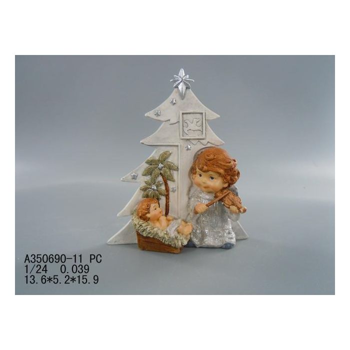 Nacimiento Navidad Tradicional DKD Home Decor Blanco Marron 5.2 x 15.9 x 13.6 cm