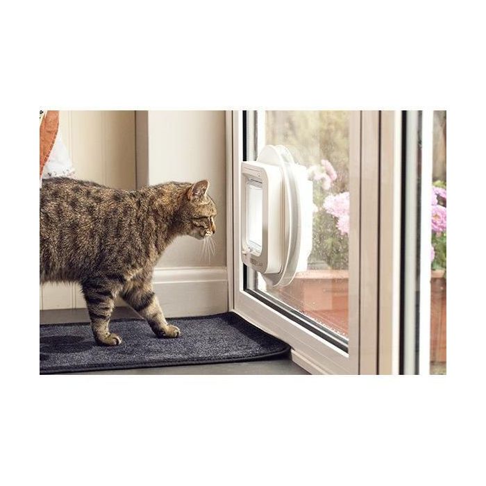 Sureflap Solapa Electrónica para Gato con Lector de Microchip y Acceso Selectivo, Memoriza hasta 32 Gatos, Marrón 1