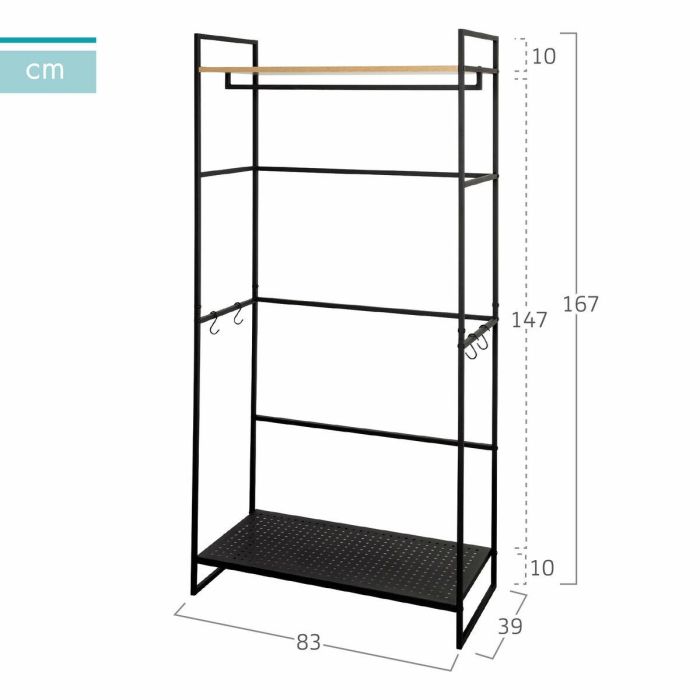 Armario Max Home Acero Melamina Aglomerado 83 x 167 x 39 cm 3 Armario Max Home Acero Melamina Aglomerado 83 x 167 x 39 cm 3