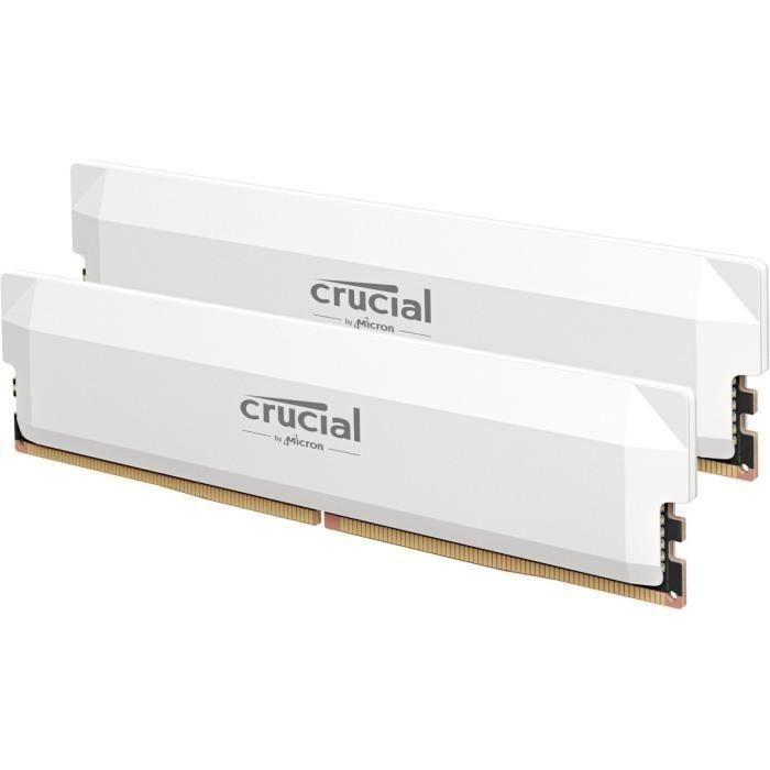 Memoria RAM CRUCIAL DDR5 PRO - Edición Overclocking - Kit 64 GB (2 x 32 GB) - 6000 MT/s - CL40 - UDIMM - Blanco 2 Memoria RAM CRUCIAL DDR5 PRO - Edición Overclocking - Kit 64 GB (2 x 32 GB) - 6000 MT/s - CL40 - UDIMM - Blanco 2
