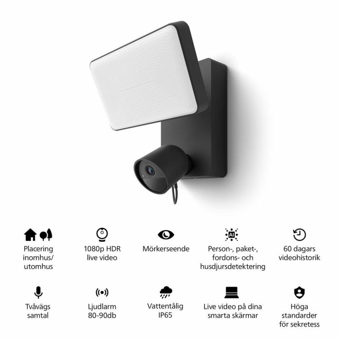 Cámara de vigilancia simulada Philips Hue Secure Flood Light 17