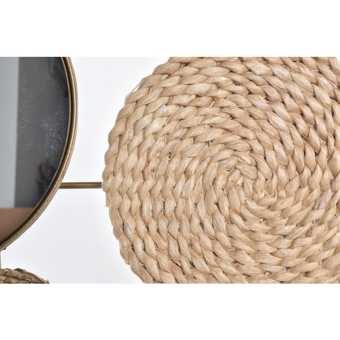 DKD Home Decor Decoracion Pared Marron Cobrizo Metal Espejo Fibra 72 x 74 x 3.5 cm 2