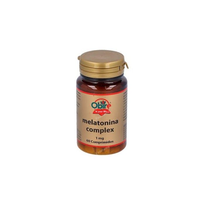 OBIRE Melatonina 1mg con Pasiflora, Melisa y Valeriana 60 Comprimidos. Favorece el Descanso y la Relajación.