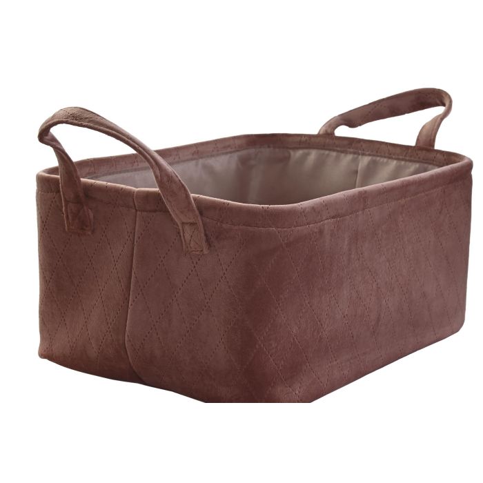 DKD Home Decor Cesta Basicos Mostaza Terracota Poliester Set de 3 Piezas 29 x 20 x 38 cm 2