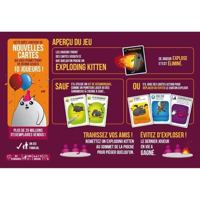 Juego de fiesta - ASMODEE - Exploding Kittens: Festive Edition - Para adultos - Duración 15 min 2