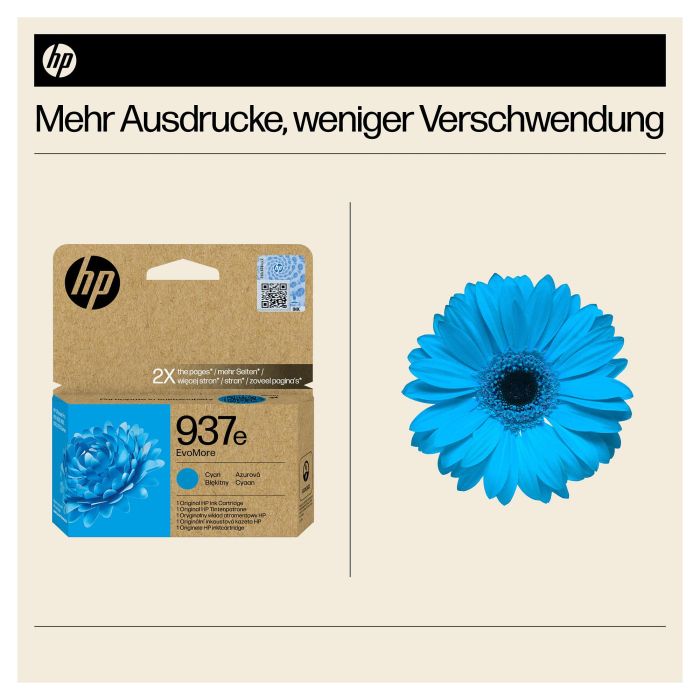 HP N.º 937E Tinta Cian Alta Capacidad XL para Officejet Pro 9110, 9120, 9130, 9720, 9730 - Aprox. 1.650 Páginas 2 HP N.º 937E Tinta Cian Alta Capacidad XL para Officejet Pro 9110, 9120, 9130, 9720, 9730 - Aprox. 1.650 Páginas 2