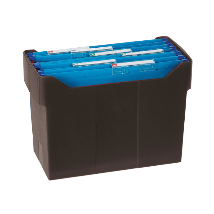 Archivo 2000 Archibox Cajetín Para Carpetas Colgantes Din A4 Visión Superior 170x365x260 mm Negro 1