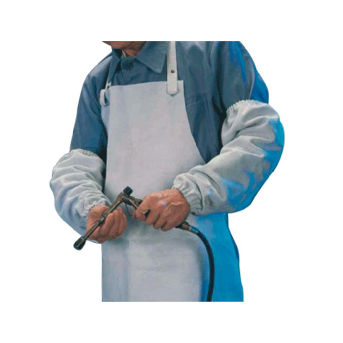 Faru Manguito para Soldador de Cuero al Cromo, Puño Elástico y Cordón, Protección Brazo, 110x135x360 mm 3