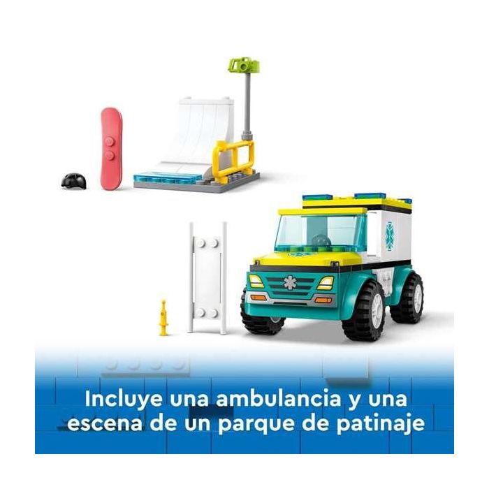 Juego de construccion ambulancia de emergencias y chico con snowboard lego city 5 Juego de construccion ambulancia de emergencias y chico con snowboard lego city 5