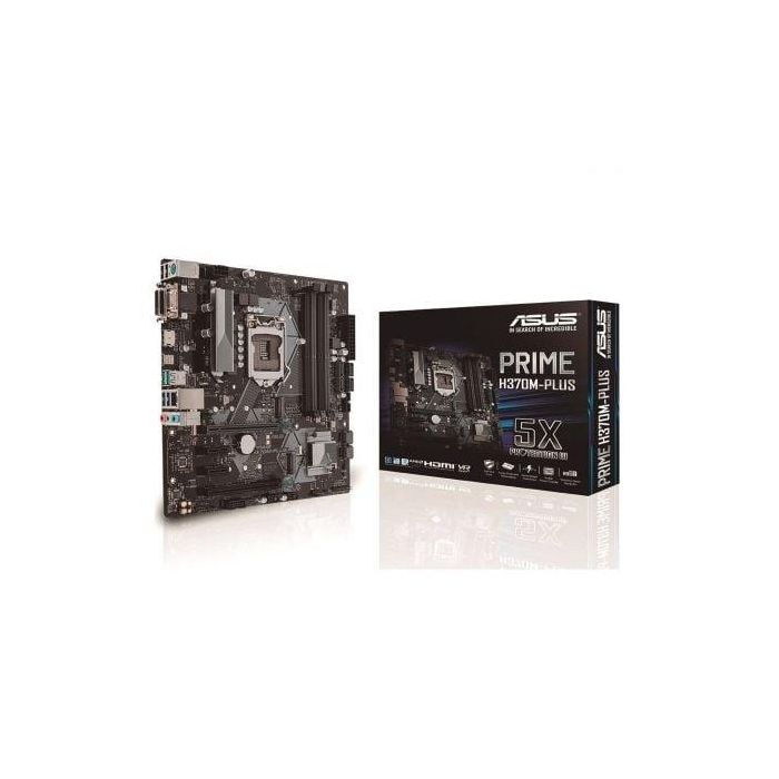 PLACA BASE ASUS PRIME H370M-PLUS - SOCKET LGA 1151 PARA PROCESADORES 8TH GEN - CHIPSET H370 - 4XDIMM DDR4 - CROSSFIREX - HDMI/DVI-D/VGA - MATX PLACA BASE ASUS PRIME H370M-PLUS - SOCKET LGA 1151 PARA PROCESADORES 8TH GEN - CHIPSET H370 - 4XDIMM DDR4 - CROSSFIREX - HDMI/DVI-D/VGA - MATX