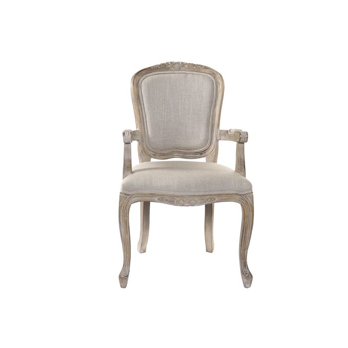 DKD Home Decor Silla Tradicional Marron Beige 57 x 94 x 57 cm (2 Unidades) 4