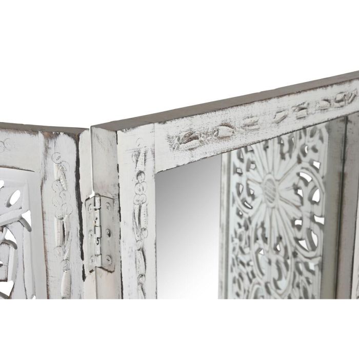 Biombo Home ESPRIT Blanco Madera de mango Espejo 152 x 2 x 182 cm 4 Biombo Home ESPRIT Blanco Madera de mango Espejo 152 x 2 x 182 cm 4